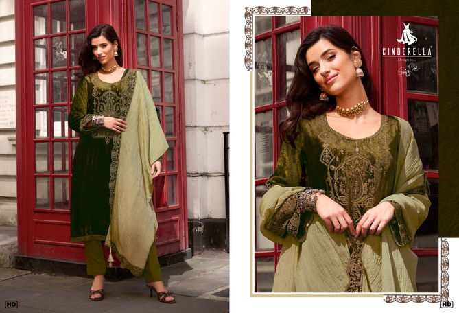 Jardoshi Vol 2 By Cinderella Winter wear Velvet Designer Salwar Suit 
